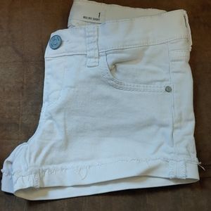 White denim shorts